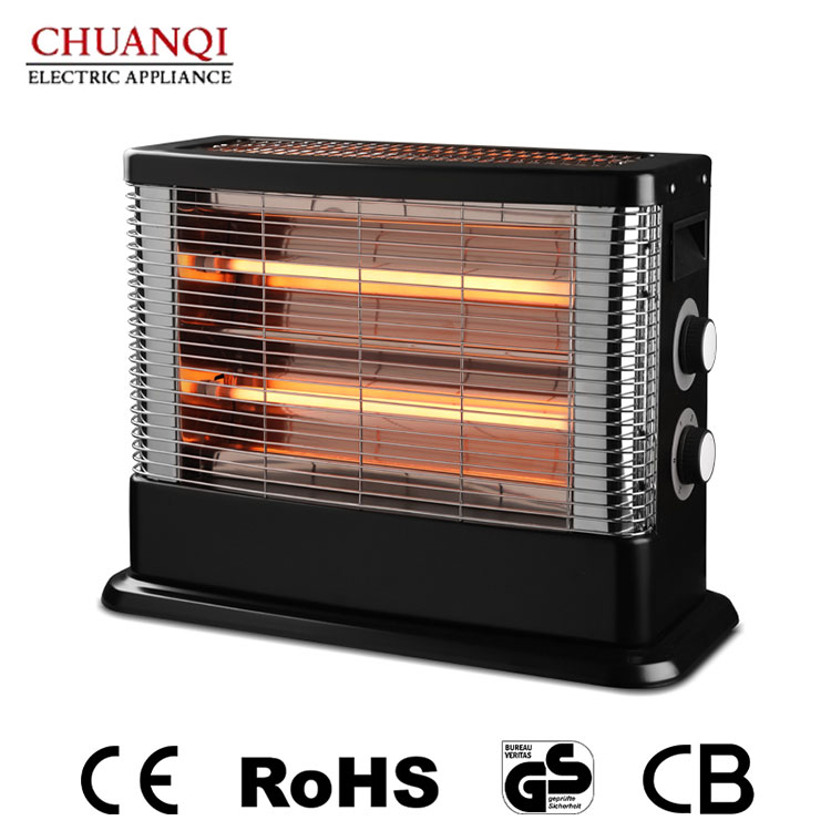 1800W kwartsverwarmer met 3 buizen en thermostaat